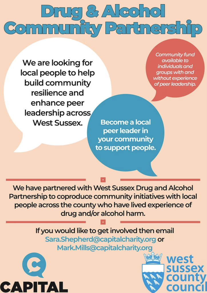 Drug and Alcohol Partnership Project get involved poster 